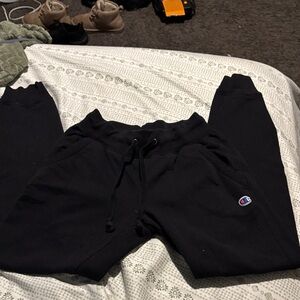 Champion womens Black Joggers with Logo Patch